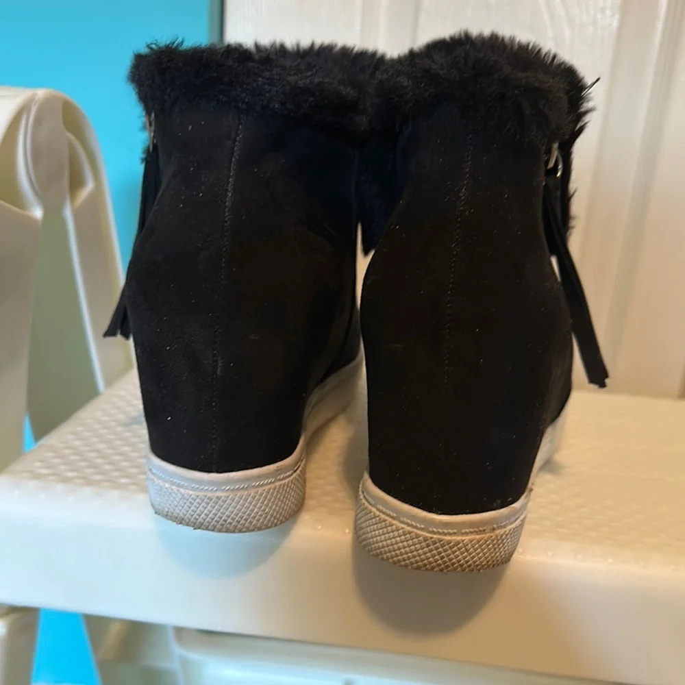 Women's‎ Black Wedge Ankle Boots